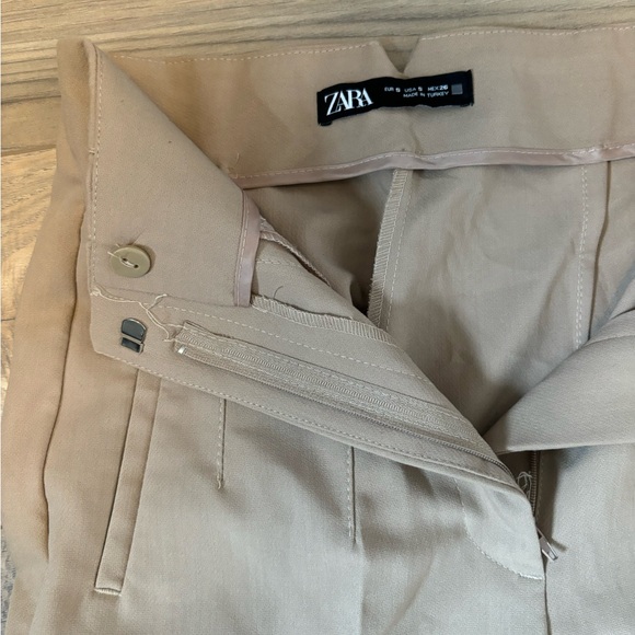 Zara Taupe high waisted pants / Zara pantalon taille haute Taupe - Picture 2 of 2